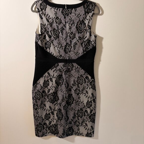 Black & White Lace Alexa B Dress | Sleeveless | Size 10 - Picture 4 of 7